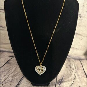 Brighton Neptune's Rings Woven Heart Petite Necklace.